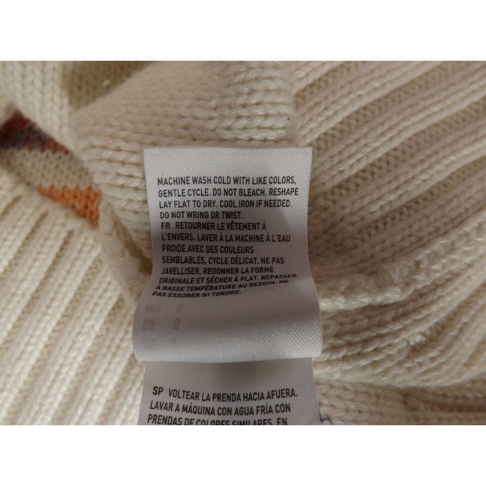 American Eagle AE White Striped Sweater Hoodie - Kangaroo pocket - Men's size L - Picture 14 of 16